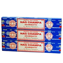 Satya Sai Baba Nag Champa Agarbatti Incense Sticks 1x15g - 3 packs