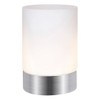 Contemporary Small Brushed Silver Touch Dimmable Table Lamp by Happy Homewares