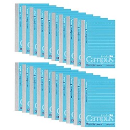 Kokuyo NO-242BTNX20 Notebook, Campus Notebook, Dotted Rule, A7, B Rule, 30 Sheets, Set of 20