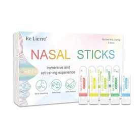 RE LIERRE Nasal Stick: Free your nose | Powerful Essential oils | Breathe in Life | Fatigure Relief Easy Breathing & Sleep Support - Specification: 1 Pack of 5 Sticks