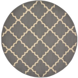 Trellis Area Rug Rugs Contemporary Modern Lattice Design Area Rug Rugs 5 Color Options Available (Grey, 5'3" Round)