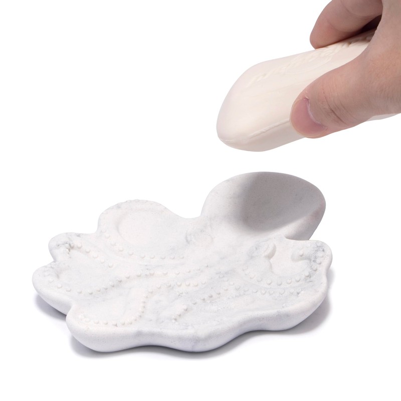 ZAWUU Soap Dish – Octopus Shaped Decorative Holder with 3D