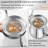 DOERDO Stainless Steel Oil Strainer Pot with Fine Mesh Strainer,