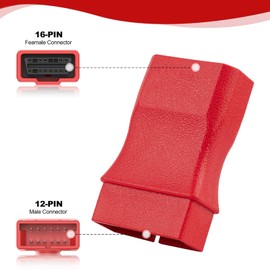 JUTA OBD2 to OBD1 Adapter Compatible with GM and Daewoo OBDI 12-Pin Male to OBDII 16-Pin Female Diagnostic Tool Connector