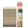 12 x Natraj Gold body Hexagonal Shape HB Graphite Pencils