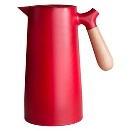 Insulated Vacuum Kettle Pot for Tea Water and Coffee Glass Liner Multiple Layers for Home Camping Red 1L
