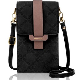 KERU Women's Smartphone Pouch, Portable Pouch, Portable, Lightweight, Fashionable (Black)