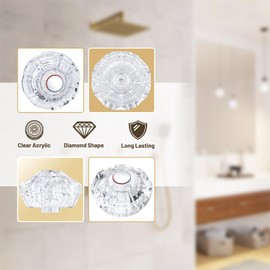 PuritySage Premium Shower Knob Replacement,Compatible with Price Pfister Avante 940-240 and 940-950A,Durable Shower Faucet Handle for Easy Water Control,Clear Acrylic