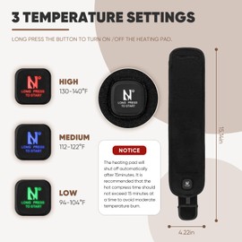 Aroma Season Hand Heating Pad, Carpal Tunnel Relief Heating Pad Cordless, Heating Wrist Hand Wrap Brace, De Quervain‘s Tenosynovitis Brace 3000 mAh Rechargeable Battery (Black)
