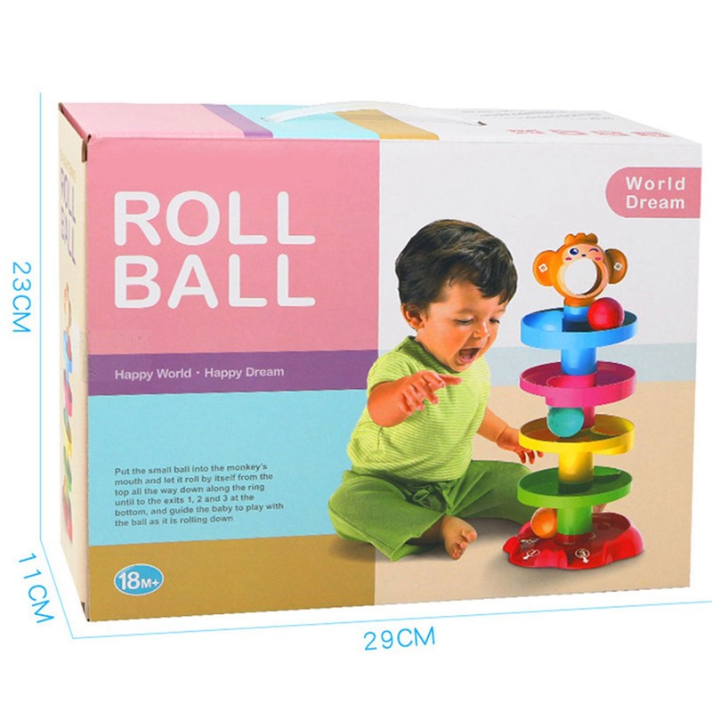 5 Layer Ball Drop Toy Ball Swirling Tower Toddler Stacked