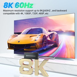 8K60Hz HDMI KVM Switch 2 Monitors 2 Computers, 4K120Hz USB 3.0 Dual Monitor HDMI KVM Switcher 2 in 2 Out for 2 PC Share Two Monitors and Keyboard Mouse Printers and More