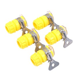 Hsthe Sea 5 Pcs Garden Hose Tap Connector 15-20mm Diameter Universal Tap Adapter Connector Mixer with Universal Adjustment Valve Garden Hose Pipe Joiner Fitting