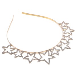 Healeved 1Pc Star Design Rhinestone Headband Elegant Hair Hoop for Women for Weddings Birthdays Parties and Special Occasions