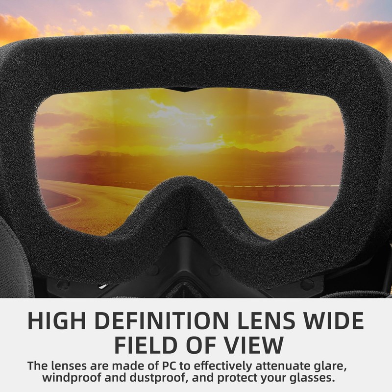 Mask with Detachable Goggles for Riding and Cutting, Anti-Ultraviolet Radiation,