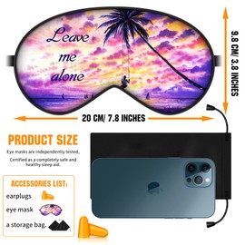 BVYA 3 PCS A Set, Silk Sleep Mask, Eyes Mask, Mulberry Silk Soft Adjustable Strap Eye Cover