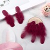 Soarer 300pcs Burgundy Rooster Feathers Bulk - 3-5inch Craft Feathers