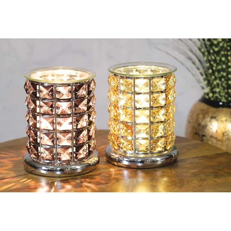 Aroma Accessories Electric Wax Melt Burner Touch On/Off Clear Crystal