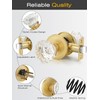 EHOMEWARE 1 Pack Glass Door Knobs Interior, Door Locks for