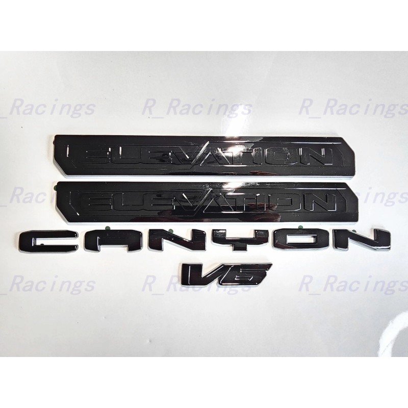 GMC Overlay 4PCS Gloss black Door Rear Elevation Canyon V6