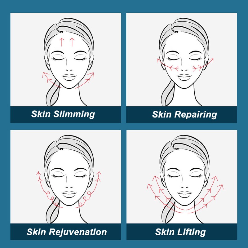 Facial Slimming Machine Red Blue Light 5 Gears High Frequency