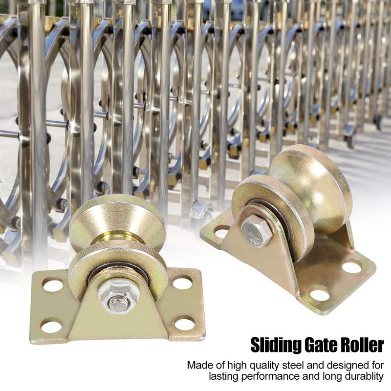 2 Pcs 32mm Steel Sliding Gate Roller V Shaped Wheel