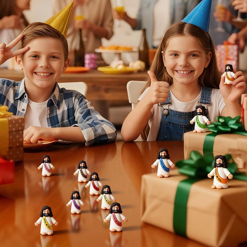 EWOID 240 Pcs Little Jesus Figures, Multicolor Mini Jesus Loves