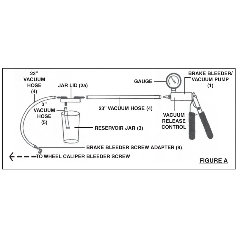 Performance Tool W89727 Automotive Vacuum Pump Kit & Brake Bleeder
