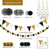 Myafqsj Black and Gold Party Decorations 20Pcs Party Decorations Whit