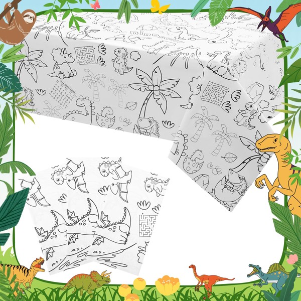 3pcs Disposable Kids Coloring Tablecovers Giant Activity Drawing Graffiti Poster