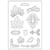 Stamperia Soft Mould-Magic Forest-Leaves, Locks, A4