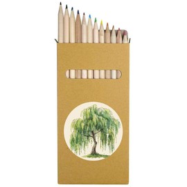 Azeeda 12 x 'Weeping Willow Tree' Long 178mm Coloured Pencils/Pencil Set (PE00076171)