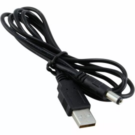 USB To DC 5.5mm x 2.1mm Plug DC Power Supply Socket Cable Cord For Lamp Fan Toy