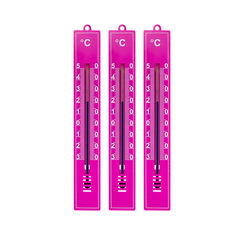 Lantelme 3 Piece Garden Thermometer Set, Weatherproof Plastic, 18 cm,