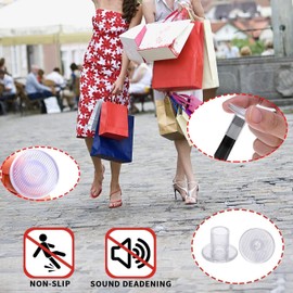 20 Protectores de Tacón Alto, Protectores de Césped de Tacón Alto, Tapas de Reparación de Talones y Tapones de Talón, Set de Tapones para Tacones (Transparente (20pzs), Único)