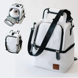 Breast Milk Cooler Travel Bag - Leak-Proof Wearable Breast Pump Bag Keeps Milk Cool for 12 Hrs - Polyester Breast Milk Bags w/ Multiple Compartments - Bottle Cooler Bag for Breast Pumps & More