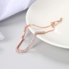 Women's Bracelet, Popular, Pink Gold, Stainless Steel Chain, Hypoallergenic, Silver,