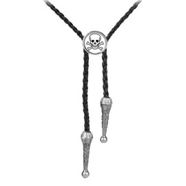 Skull And Crossbones cptmi127 DOME on a bolo necktie neck tie western line dance