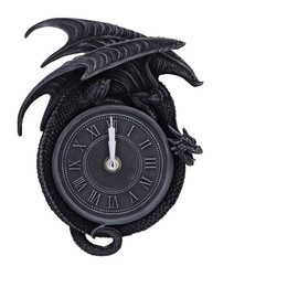 Nemesis Now Time to Burn Dragon Clock 20cm, Resin, Multicolour
