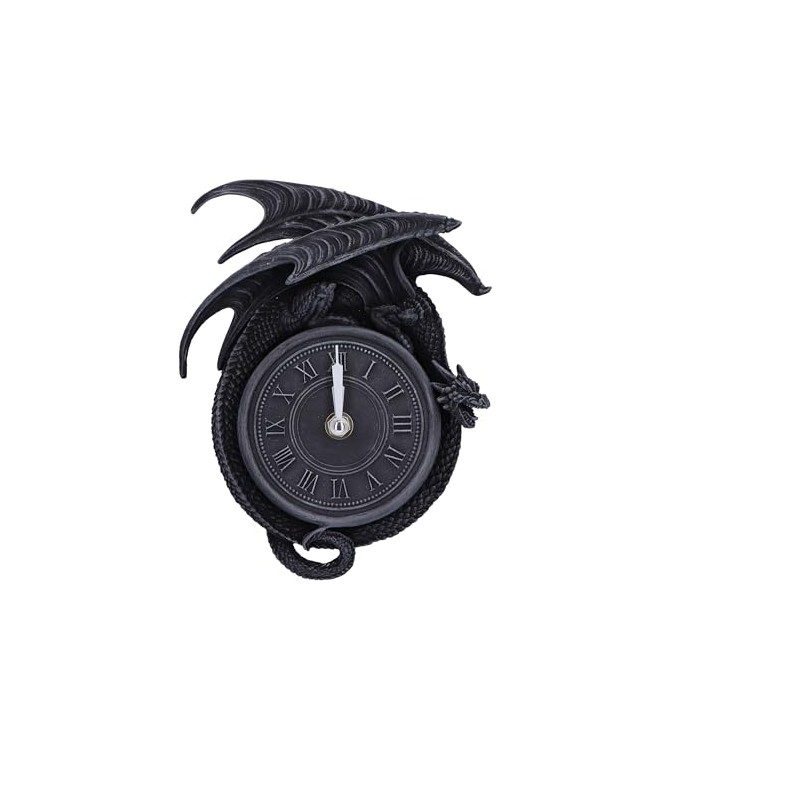 Nemesis Now Time to Burn Dragon Clock 20cm, Resin, Multicolour