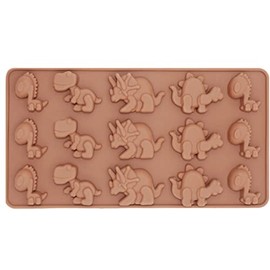 Candy Chocolate mold Dinosaur Dino Stegosaurus Triceratops Tyrannosaurus REX TREX Kids DIY Treats Freezer and Oven Safe