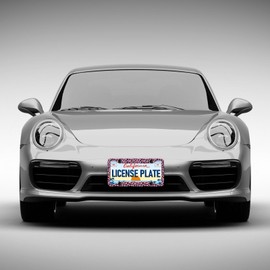 HCSS Pink Leopard Print License Plate Frames - 2 Pack Funny Cheetah Print License Plate Holder, Aluminum Metal Rust-Proof Waterproof Car Decorative Tag Frame for Standard US 12x6 Inch