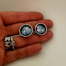 Celtic Tribal Triskele Triskelion Triple Spiral Lapel Tie Pin Tack Brooch Cufflinks, Gifts for Him Men