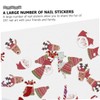 BIUDECO Wood Pulp Nail Art Stickers Christmas Themed Decorations for