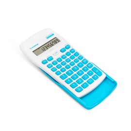 OSAMA - Scientific Calculator with 56 Functions, 10 Mantissa Digits and 2 Exponents, School Supplies with Sliding Sleeve for State Exams - School Supplies for Back to School, Light Blue