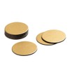 Caspari Round Luster Felt-Backed Coasters in Gold - 8 Per