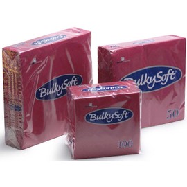 100 Burgundy Napkins 33cm 2ply