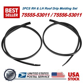 Turpa auto 2PCS RH & LH Roof Drip Molding For Toyota 01-05 Altezza Lexus IS300 75556-53011