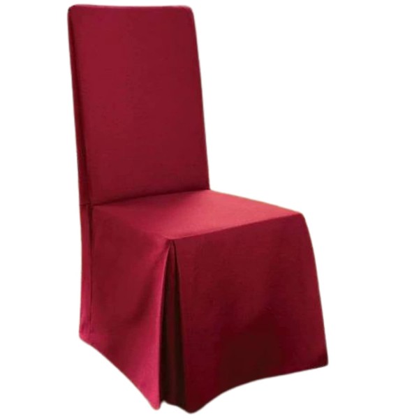 SureFit Duck Long Dining Chair Slipcover in Claret