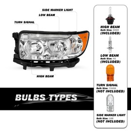 SOCKIR Headlight Assembly Compatible with 06 07 08 Subaru Forester / 2007-2008 Subaru Forester w/o Sports Package Headlamp Driver Side w/Bulbs