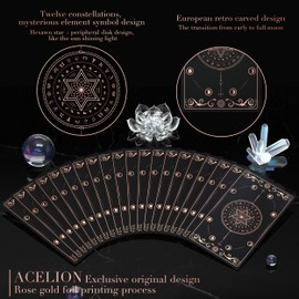 ACELION Original Tarot Card Set with Guide, 78 Pieces of Tarot Cards with Gold foil on The Surface， Fortune-Telling Game, Tarot for Beginners